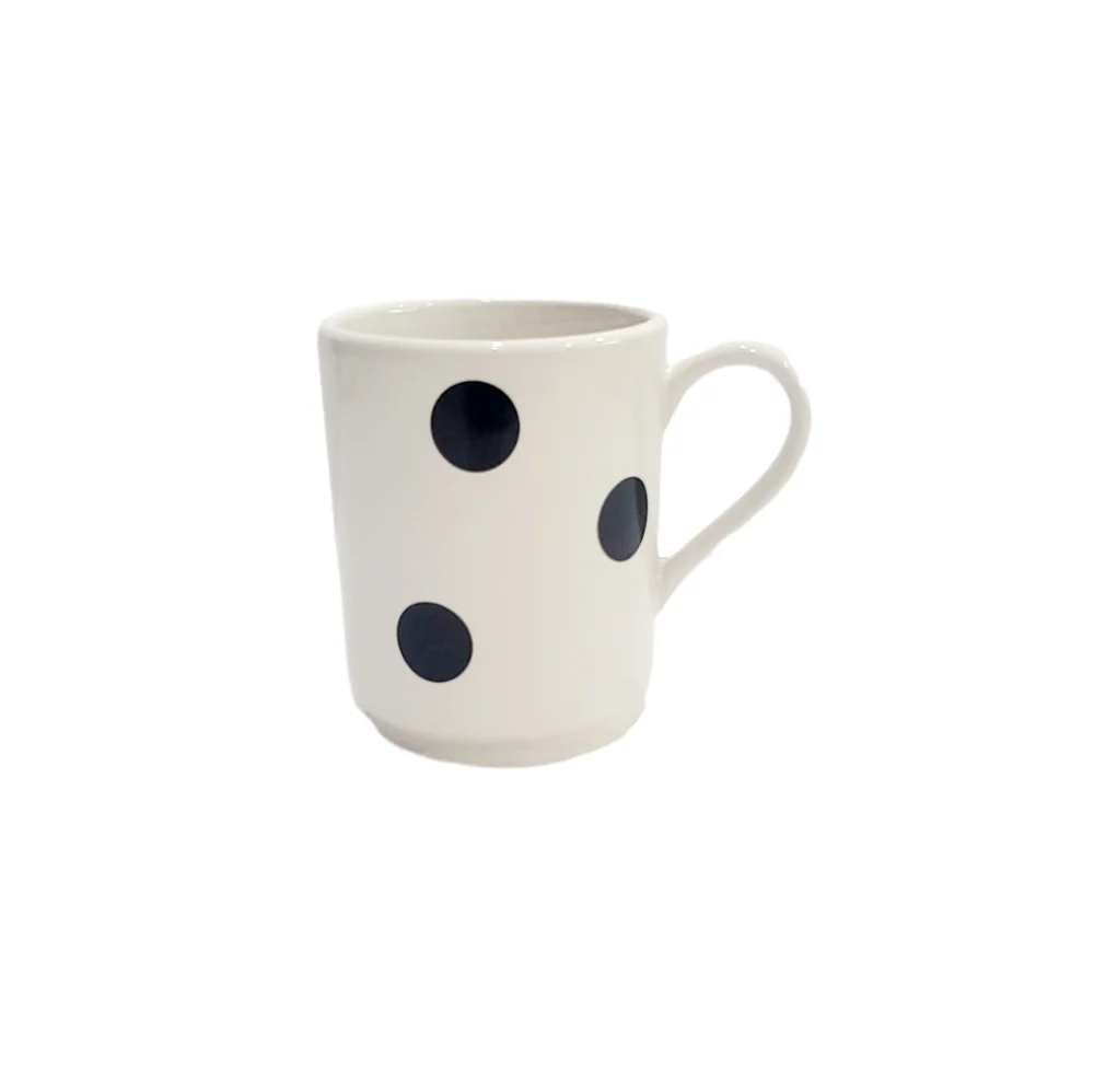 Kate Spade Lenox New York Deco Dot Coffee Mug 4” Tall White & Black - Picture 5 of 6